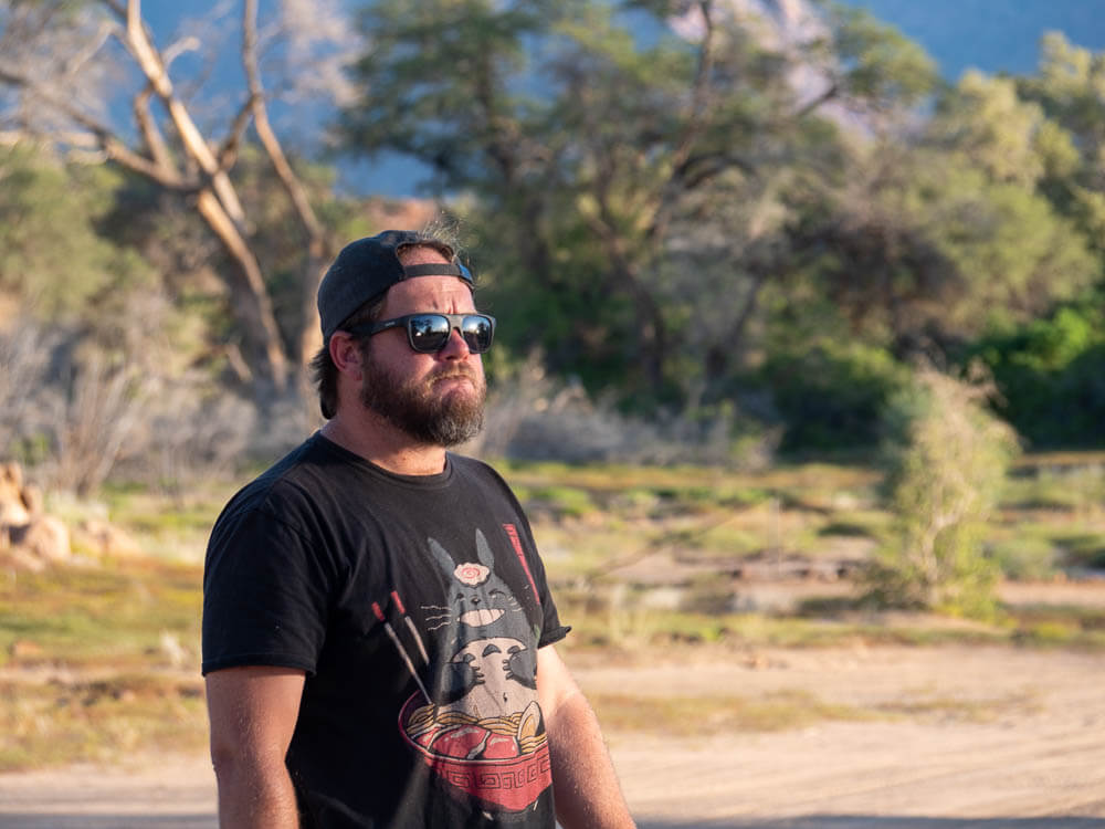 John with sunglasses on