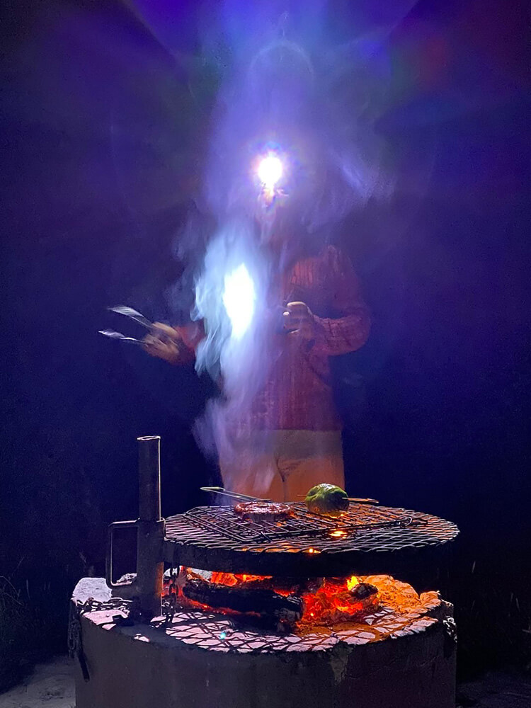 John braaing by headlamp